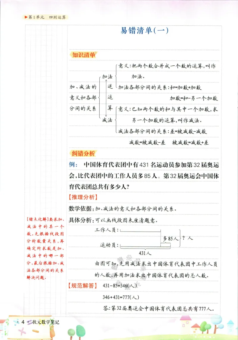 《005.人教版数学状元笔记四年级下册公众号：米妈家长圈_小学1-6年级全科全套_1-6年级全科下册_四年级_其他补充资料_数学人教版资料》第10页预览