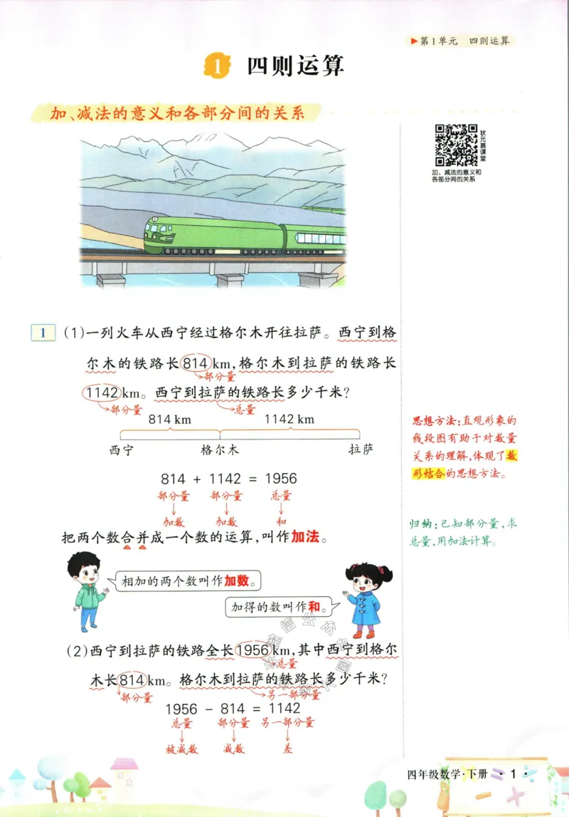 《005.人教版数学状元笔记四年级下册公众号：米妈家长圈_小学1-6年级全科全套_1-6年级全科下册_四年级_其他补充资料_数学人教版资料》第7页预览