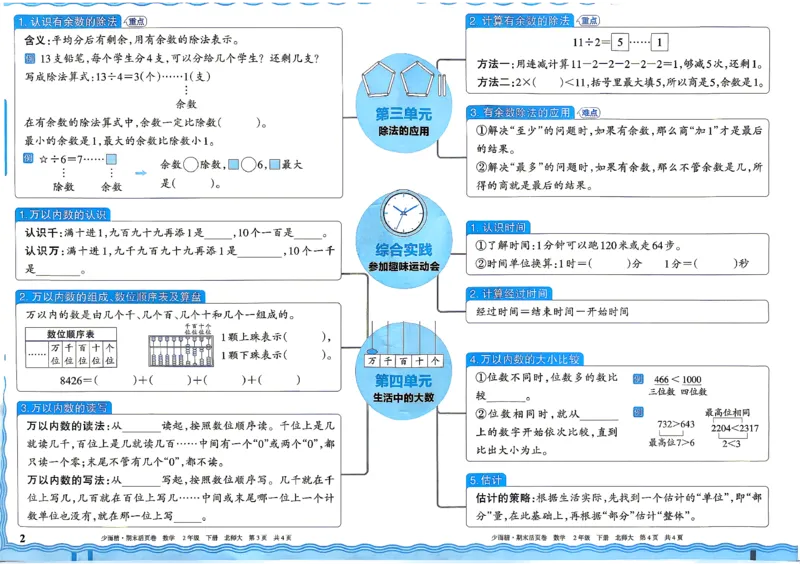 《2下数学北师王朝霞《期末活页卷》26春_小初高学习资料合集（每天更新）_2026春《王朝霞期末活页卷》1-6年级下册》第2页预览