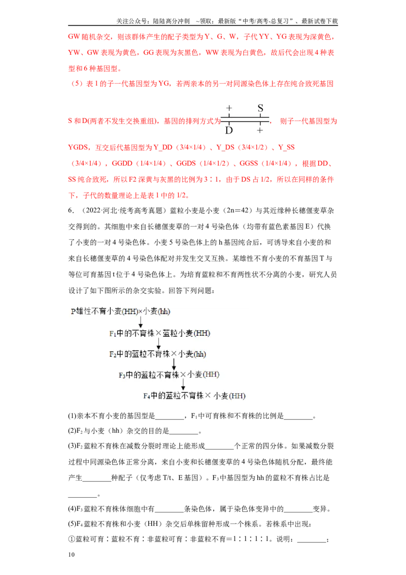 《02遗传进化综合题（20）(解析版)_06-生物-高考总复习_专项复习_2024年_2024年高考生物学总复习高频考点必刷900题高考题_资料》第10页预览