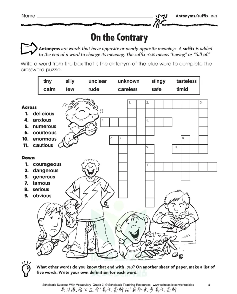 《scholasticsuccesswithvocabularygrade3_小初高学习资料合集（每天更新）_国外原版英文教辅汇总_ScholasticSuccesswithvocabulary练习册》第10页预览