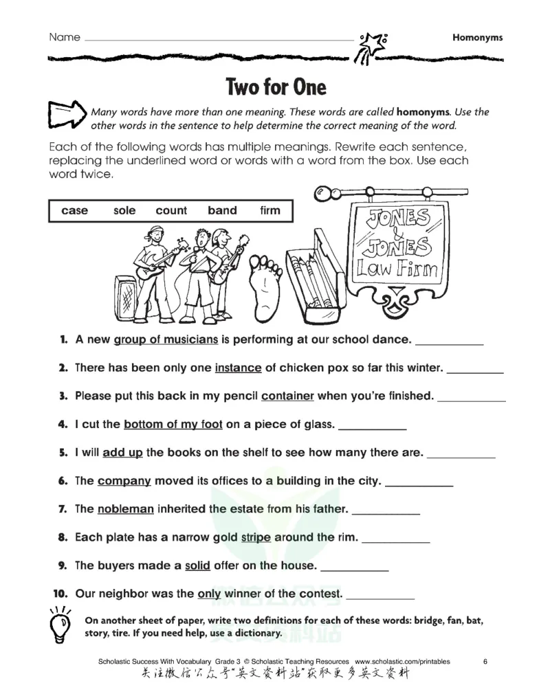 《scholasticsuccesswithvocabularygrade3_小初高学习资料合集（每天更新）_国外原版英文教辅汇总_ScholasticSuccesswithvocabulary练习册》第6页预览