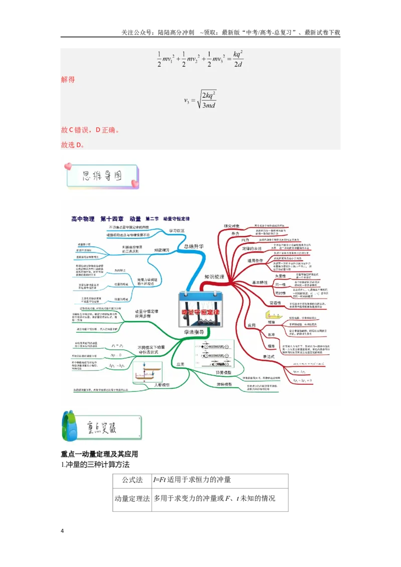 《2.2动量（教师版）_04-物理-高考总复习_二轮复习_2025年_2025年高考物理二轮复习素养升级_资料》第4页预览