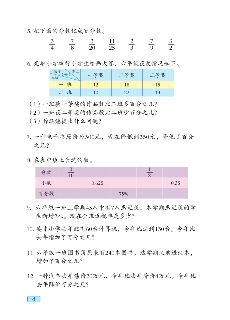 《6-6下_小学1-6年级全科全套_2025更新专题（含教材）_寒假预复习必备资料2024新版小学教材电子版_小学数学_小学数学青岛版（无水印）》第10页预览