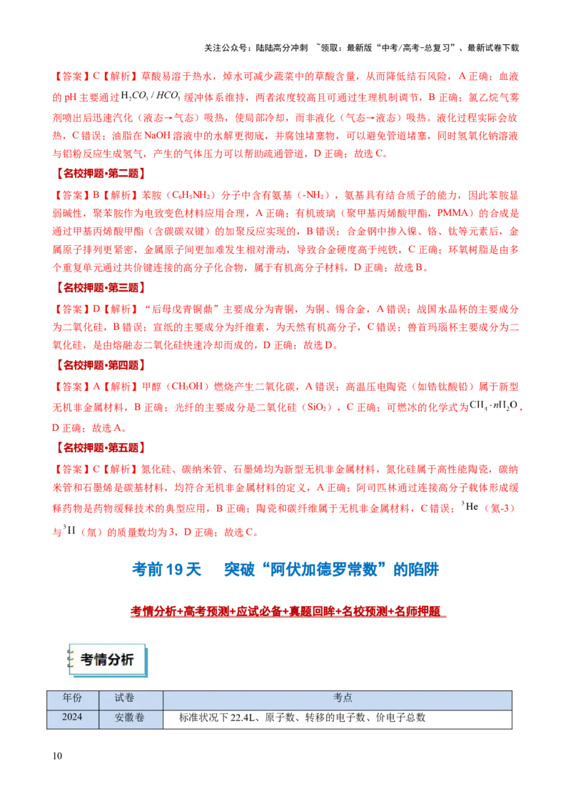 《化学（一）-77页_05-化学-高考总复习_专项复习_2025年_2025年高考考前20天终极冲刺攻略化学_2025届》第10页预览
