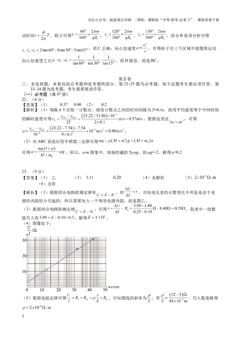 《2023年高考押题预测卷02（全国乙卷）-物理（全解全析）_04-物理-高考总复习_专项复习_2024年_2023年高考押题预测卷01物理》第3页预览