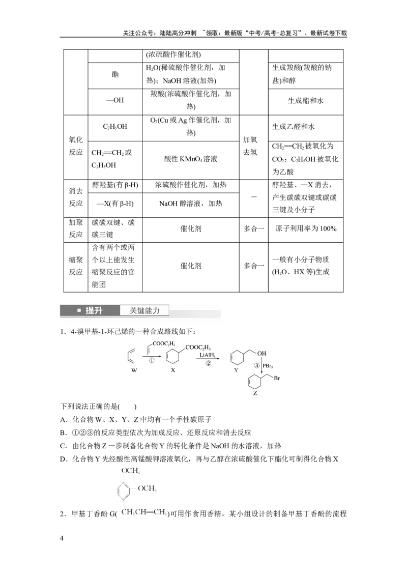 《大单元五　第十五章　第67讲　官能团与有机物的性质　有机反应类型_05-化学-高考总复习_一轮复习_2025年_2025年大一轮复习讲义人教版化学_资料_1-资料_大一轮复习讲义学生专用》第4页预览