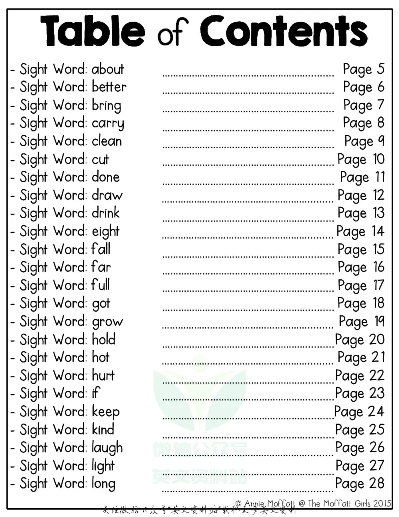 《5自然拼读SightWords(启蒙阅读高频词）_小初高学习资料合集（每天更新）_国外原版英文教辅汇总_自然拼读SightWords(启蒙阅读高频词）》第3页预览