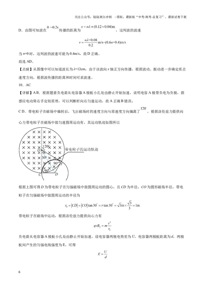《2023年高考押题预测卷01（辽宁卷）-物理（全解全析）_04-物理-高考总复习_专项复习_2024年_2023年高考押题预测卷01物理》第6页预览