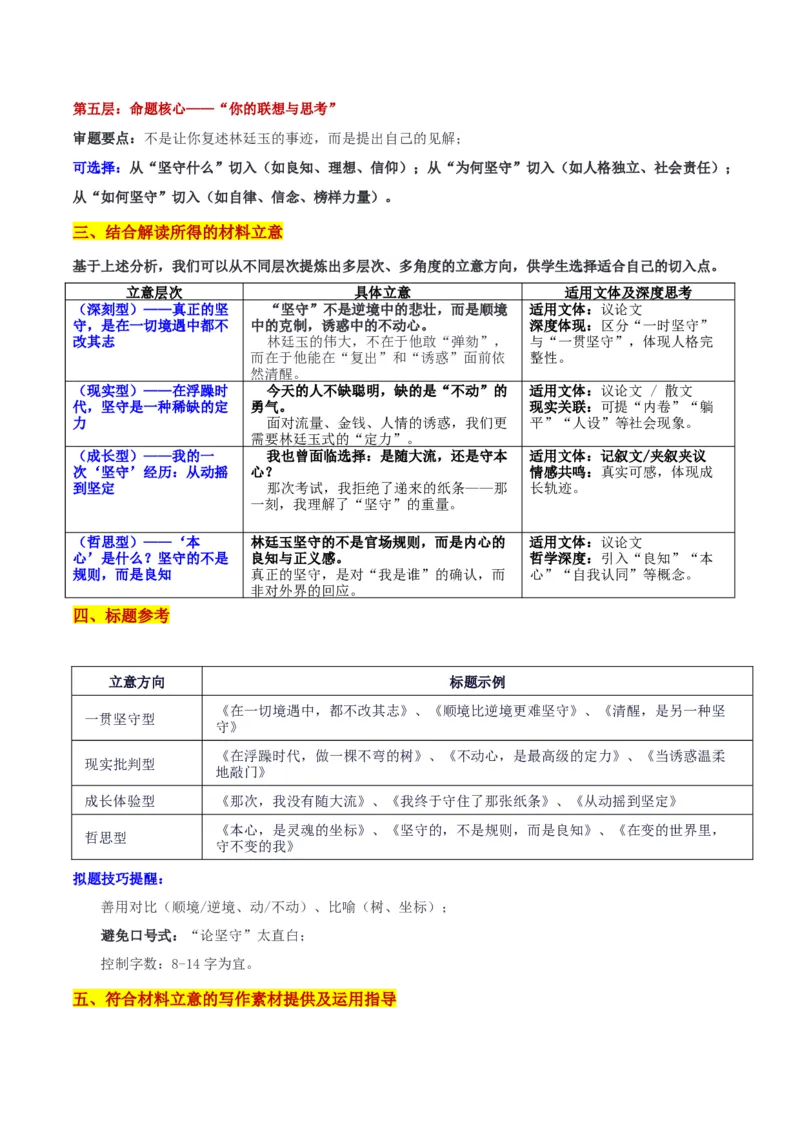 《2026届山东名校考试联盟开学模底考“林廷玉困境中坚守本心的启示”审题立意及范文_专项复习_2026年-语文专项复习_302026年高考语文各地名校模考卷作文导写》第3页预览