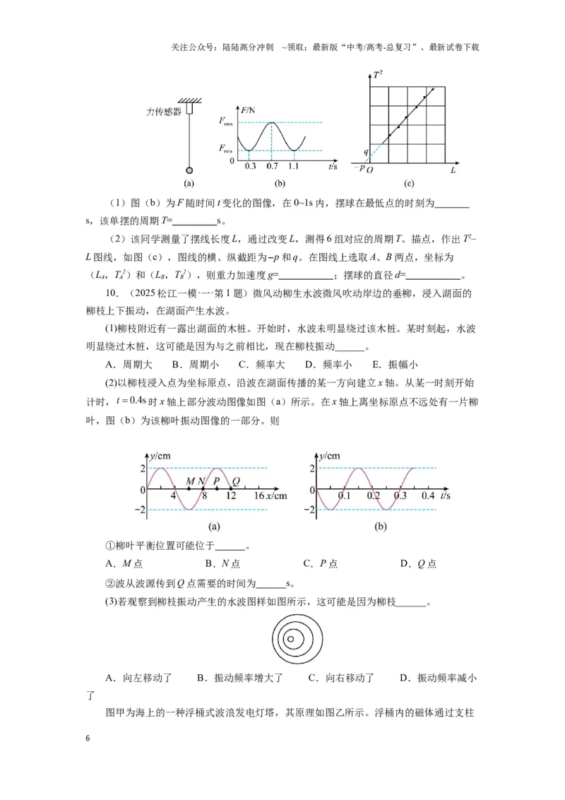 《013 机械振动和机械波-（核心知识查漏）（学生版）_04-物理-高考总复习_专项复习_2025年_2025年高考物理抢押秘籍（黑吉辽蒙专用）》第6页预览