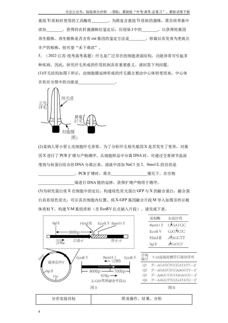 《05生物技术与工程综合题（20）(原卷版)_06-生物-高考总复习_专项复习_2024年_2024年高考生物学总复习高频考点必刷900题高考题_资料》第4页预览