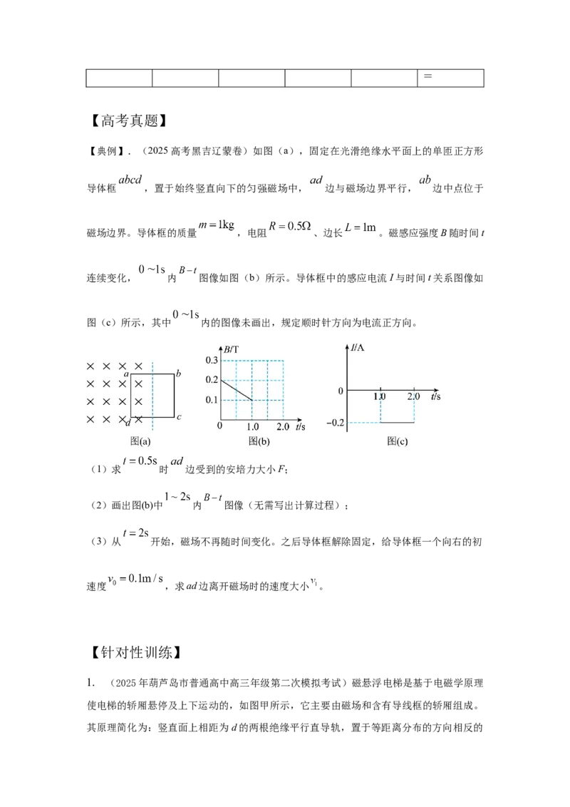 《16.电磁感应动力学模型（学生版）高考电学压轴题模型解读与针对性训练_04-物理-高考总复习_一轮复习_2026年-物理高考一轮复习_22026届高考物理一轮复习模型解读与针对性训练_资料》第2页预览