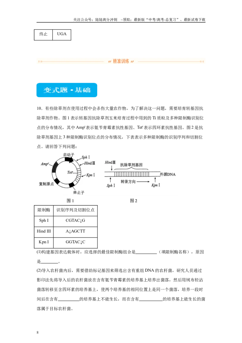 《2024年全国甲卷理综生物高考真题试卷变式题10-12_06-生物-高考总复习_专项复习_2024年_2024年生物真题变式题》第8页预览