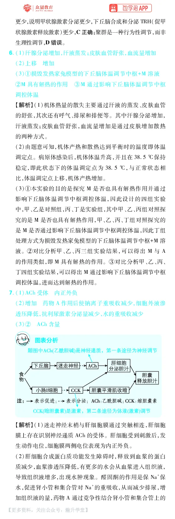 《第9章动物生命活动的调节_小初高学习资料合集（每天更新）_2027版《600分考点700分考法》_2027版高考《理想树•600分考点700分考法》（生物）_生物答案》第9页预览
