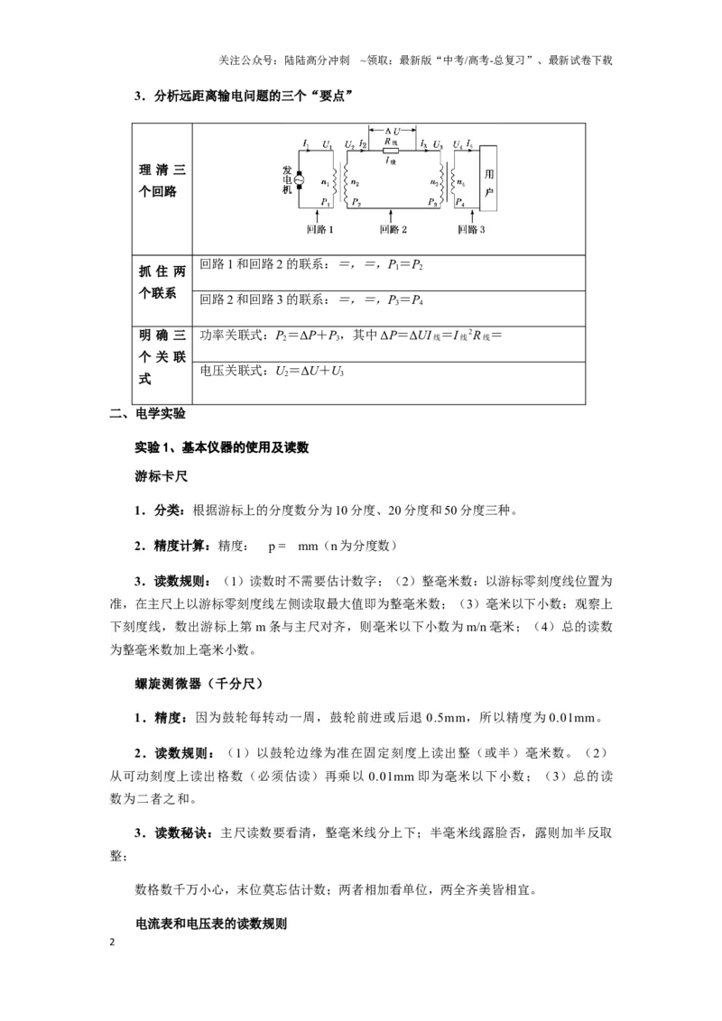 《012 电路-（核心知识查漏）（学生版）_04-物理-高考总复习_专项复习_2025年_2025年高考物理抢押秘籍（安徽专用）》第2页预览