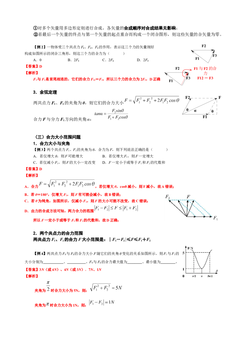 《2.2力的合成与分解（2教师版）_04-物理-高考总复习_一轮复习_2026年-物理高考一轮复习_62026届高中物理一轮总复习讲义+单元检测（适合印发给学生使用）》第2页预览