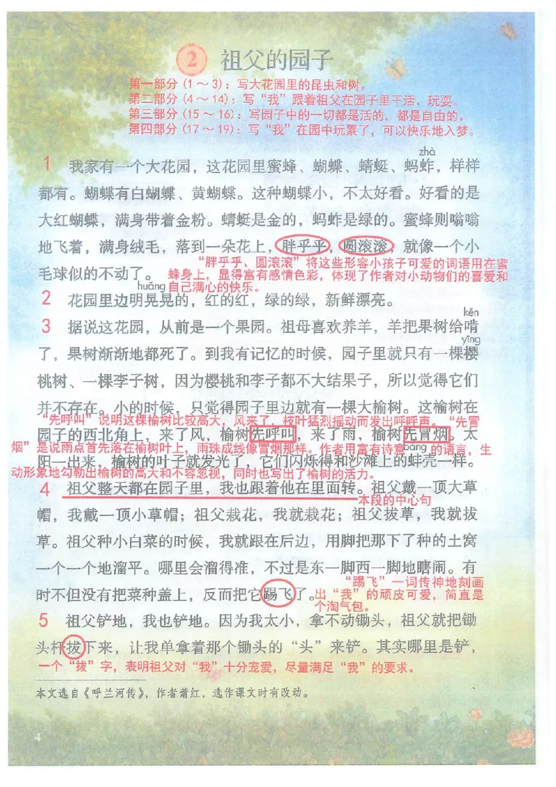 《课堂笔记下五年级（无水印）_小学1-6年级全科全套_1-6年级全科下册_五年级_五年级下语文_语文课堂笔记》第7页预览