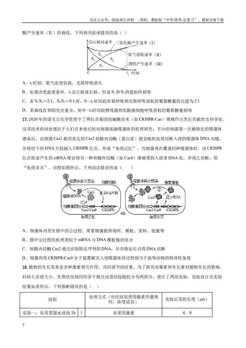 《2023年高考押题预测卷03—生物（考试版）_06-生物-高考总复习_专项复习_2024年_2023年高考押题预测卷01生物_306》第7页预览