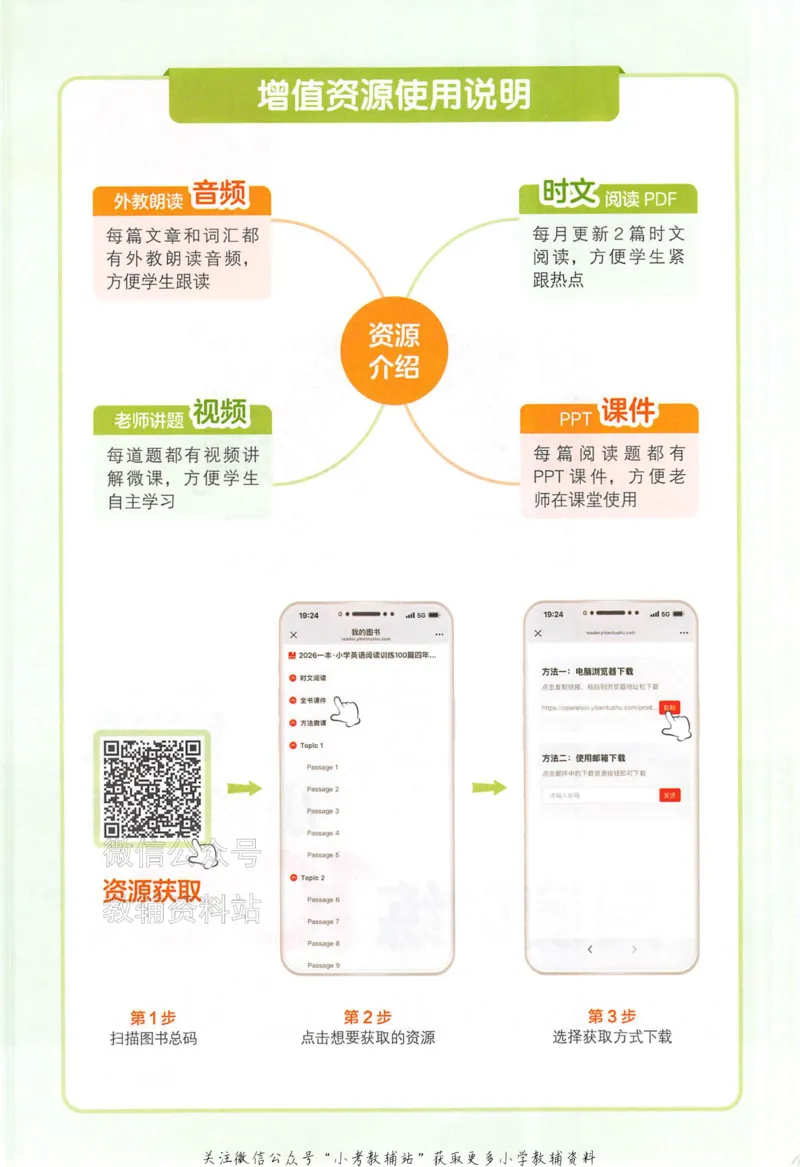 《一本小学英语阅读训练100篇四年级_小初高学习资料合集（每天更新）_一本小学英语阅读训练100篇（2026版第9次修订）》第2页预览