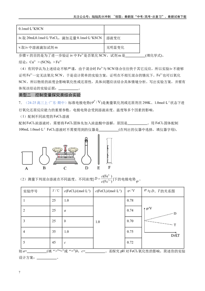 《大题02实验综合题（分类过关）（学生版）_05-化学-高考总复习_专项复习_2025年_2025年高考化学大题突破+限时集训（广东专用）》第7页预览