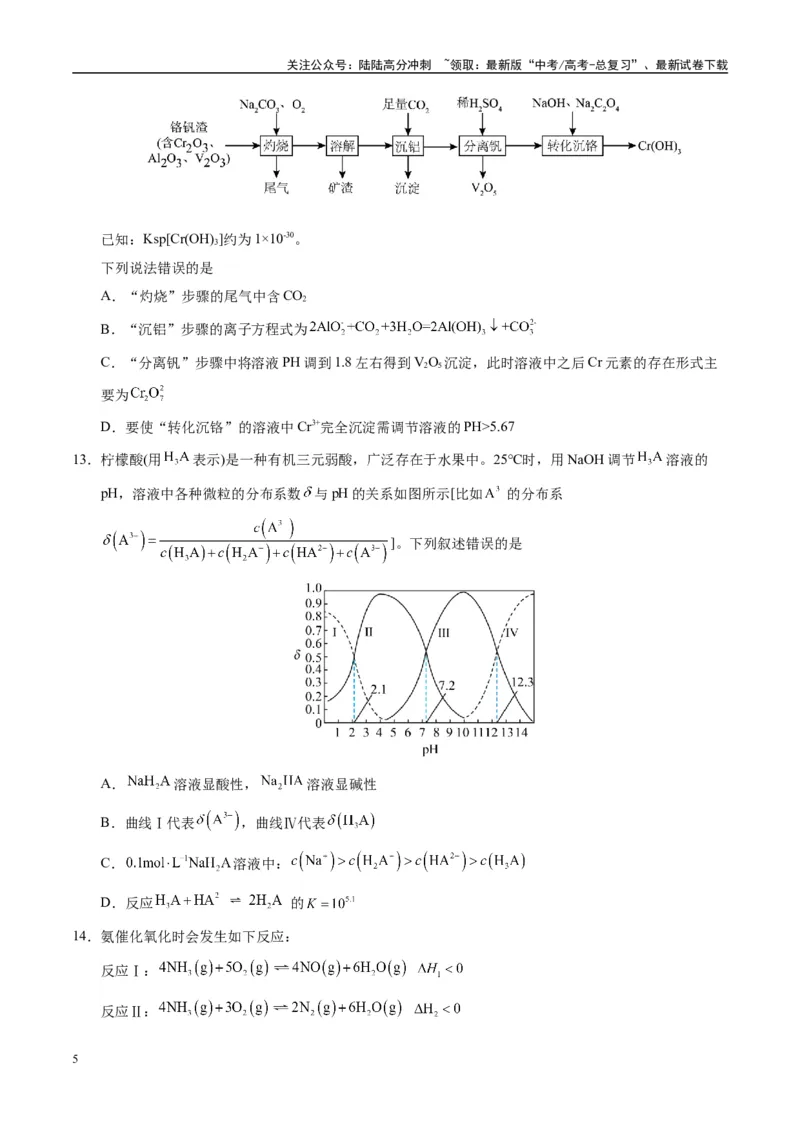《模拟卷01（湖南专用）（考试版）_05-化学-高考总复习_专项复习_2025年_2025年高考化学模拟卷（湖南专用）4套》第5页预览