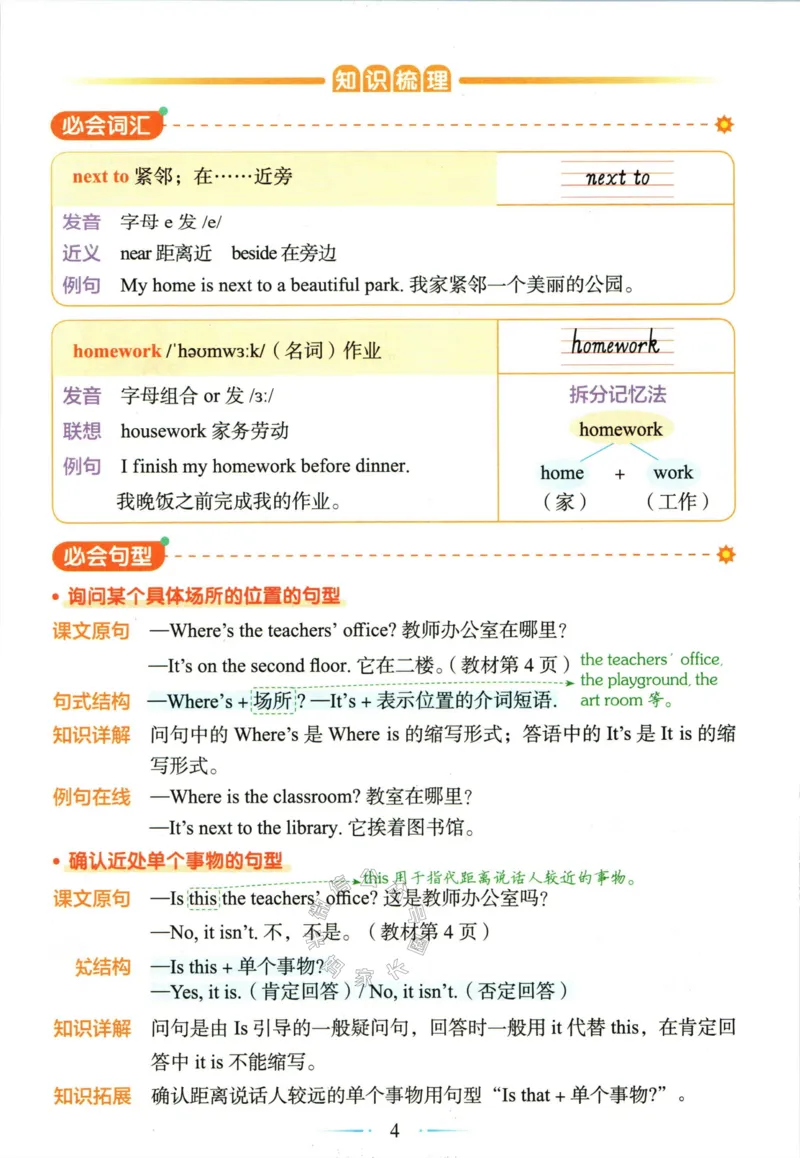 《005.24春人教PEP英语黄冈随堂笔记四年级下册公众号：米妈家长圈_小学1-6年级全科全套_1-6年级全科下册_四年级_其他补充资料_英语人教PEP资料》第10页预览