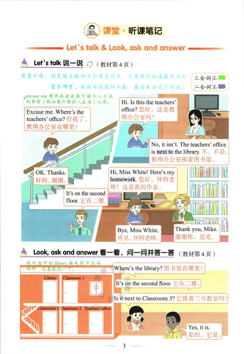 《005.24春人教PEP英语黄冈随堂笔记四年级下册公众号：米妈家长圈_小学1-6年级全科全套_1-6年级全科下册_四年级_其他补充资料_英语人教PEP资料》第9页预览