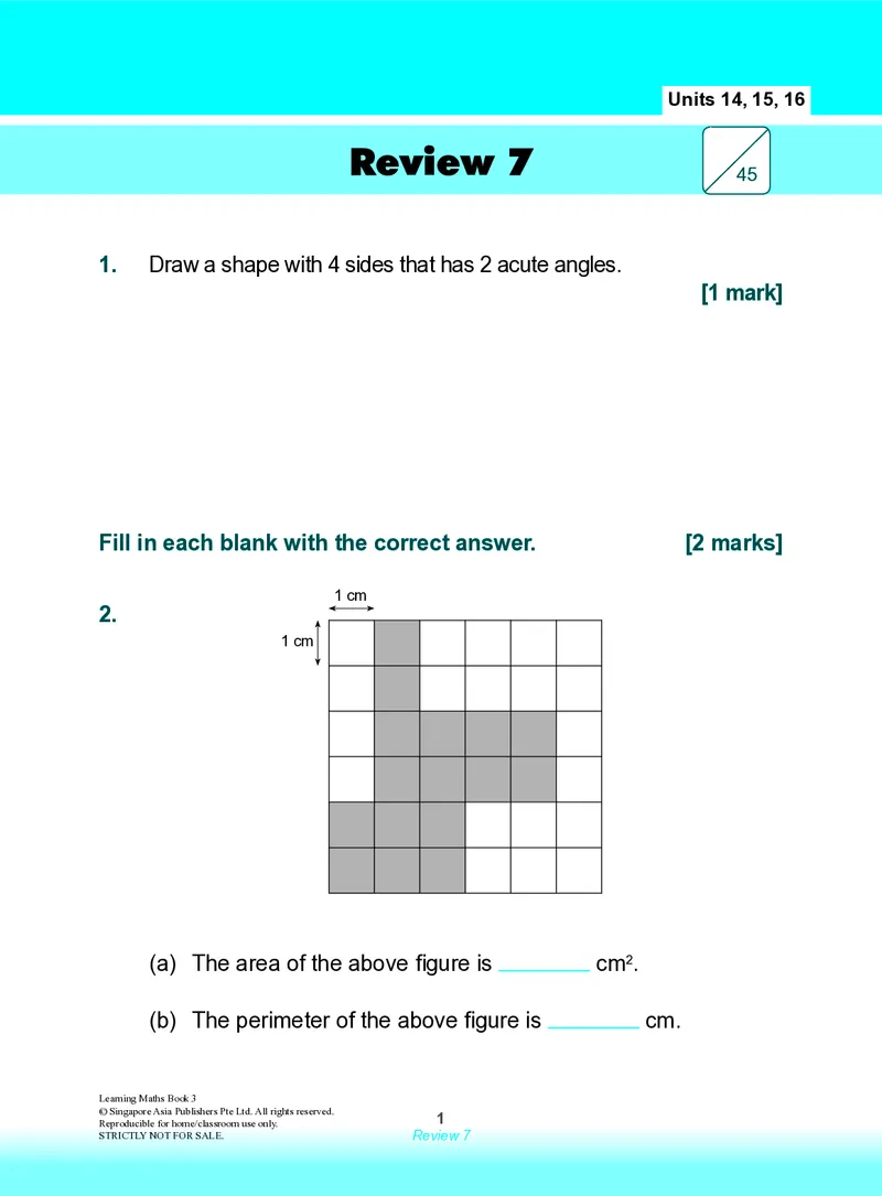 《Review7forU14_16_小初高学习资料合集（每天更新）_国外原版英文教辅汇总_新加坡SAP系列_新加坡SAPLearningMathematics数学教材_新加坡SAPLearningMathematics练习册Level1-3_LearningmathematicsLevel3》第1页预览