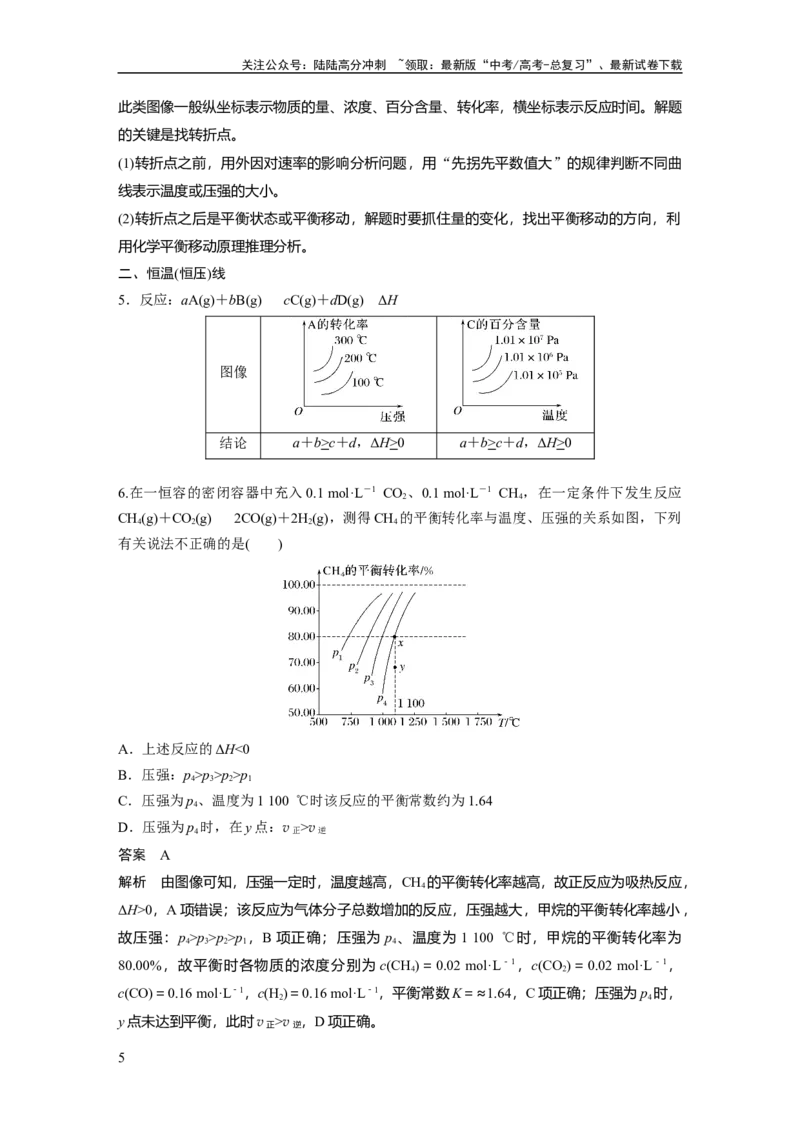 《大单元四　第十一章　第50讲　化学反应速率与化学平衡图像分类突破_05-化学-高考总复习_一轮复习_2025年_2025年大一轮复习讲义人教版化学_资料_1-资料_大一轮复习讲义教师专用》第5页预览
