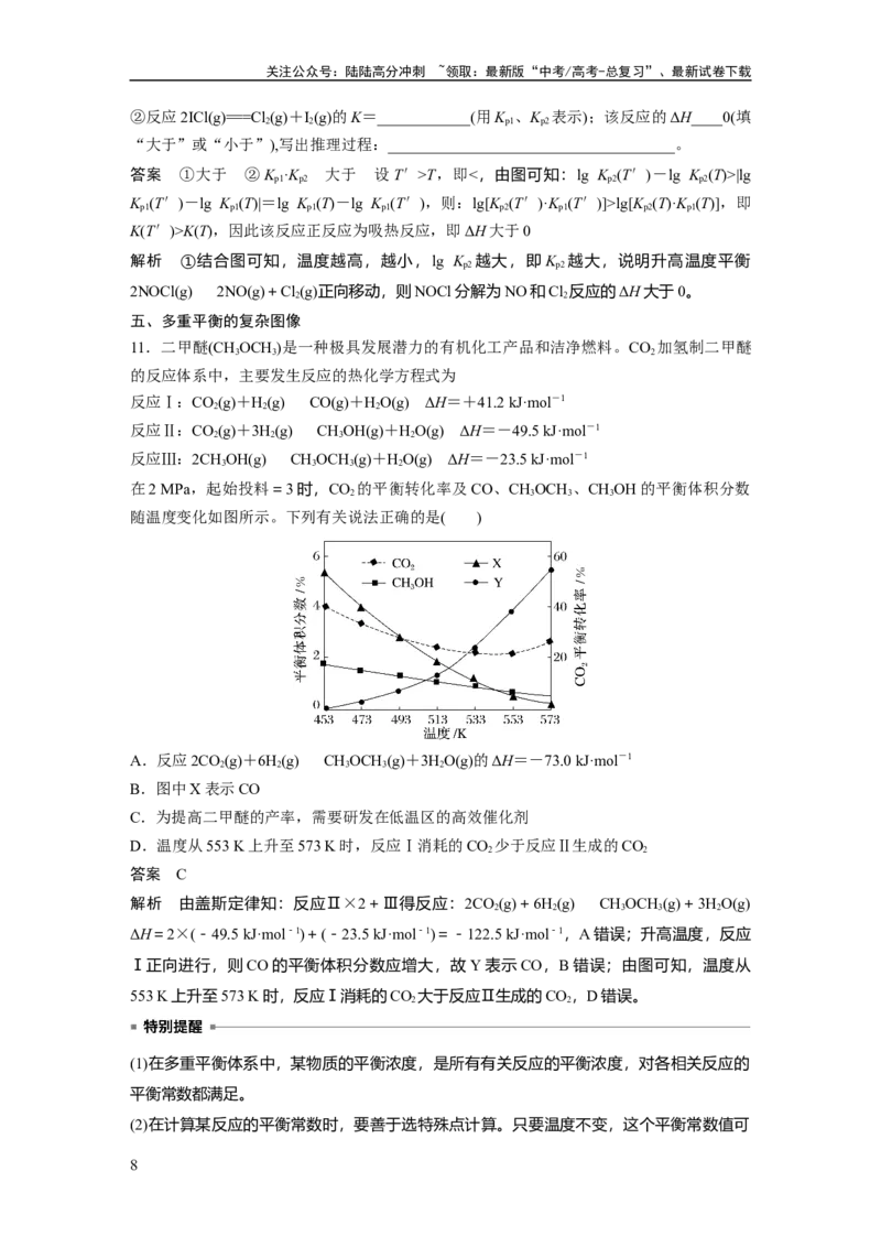 《大单元四　第十一章　第50讲　化学反应速率与化学平衡图像分类突破_05-化学-高考总复习_一轮复习_2025年_2025年大一轮复习讲义人教版化学_资料_1-资料_大一轮复习讲义教师专用》第8页预览