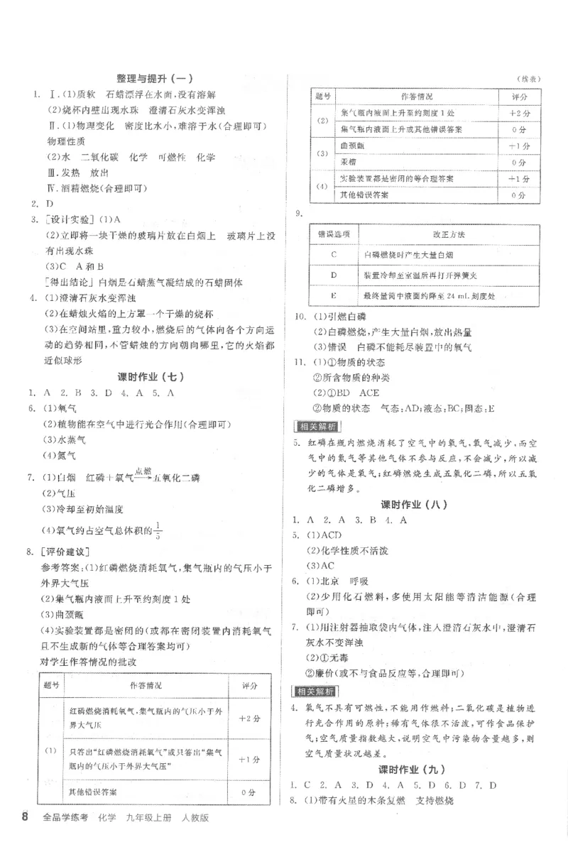 《答案_初中全科目同步习题+精品试卷（7-9年级）(1)_25秋初中化学《同步习题+精品试卷》_初中化学（人教版）试卷_《全品学练考》》第8页预览