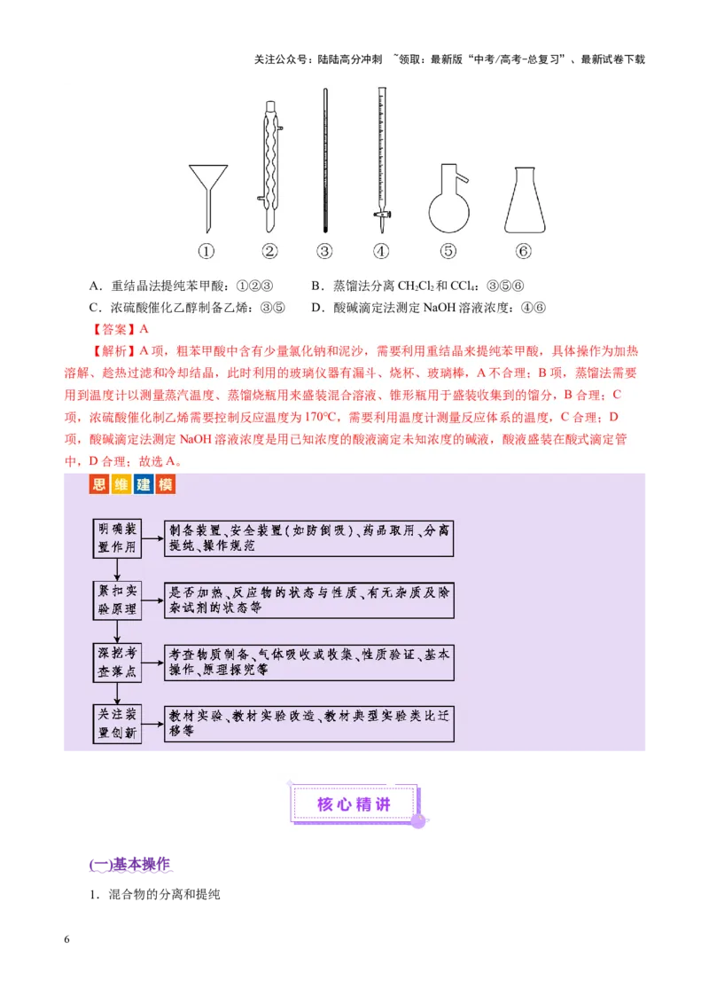 《热点专项教材实验盘点（教师版）_05-化学-高考总复习_二轮复习_2025年_2025年高考化学二轮复习课件+讲义+练习（新高考通用）》第6页预览