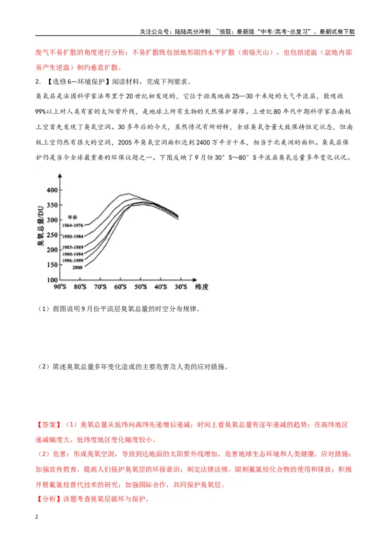 《专题04大气的组成、垂直结构及受热过程（高频非选择题50题）-（全国通用）（解析版）_07-地理-高考总复习_一轮复习_2024年_2024年高考地理一轮题型突破训练（全国通用）_资料_1-资料》第2页预览