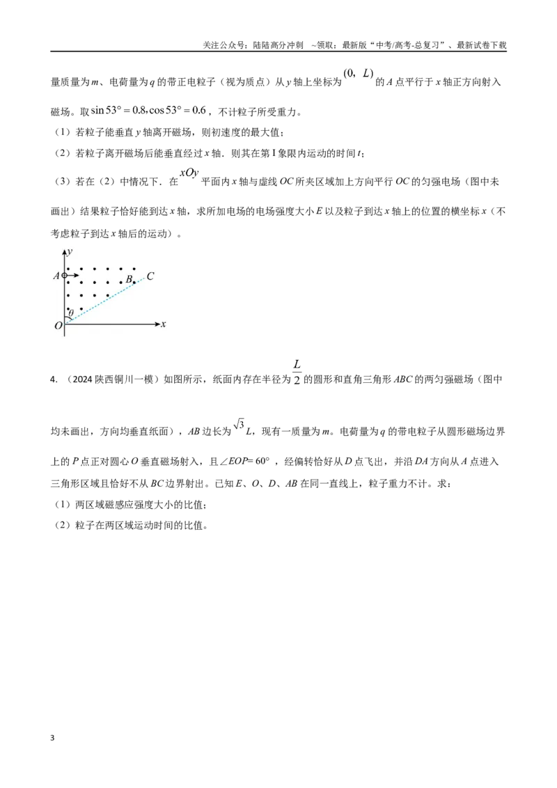《6.带电粒子在电磁场中的运动（学生版）_04-物理-高考总复习_专项复习_2025年_2025年新高考物理压轴题专项训练考点突破解题技巧_资料_高考物理压轴题冲刺训练》第3页预览