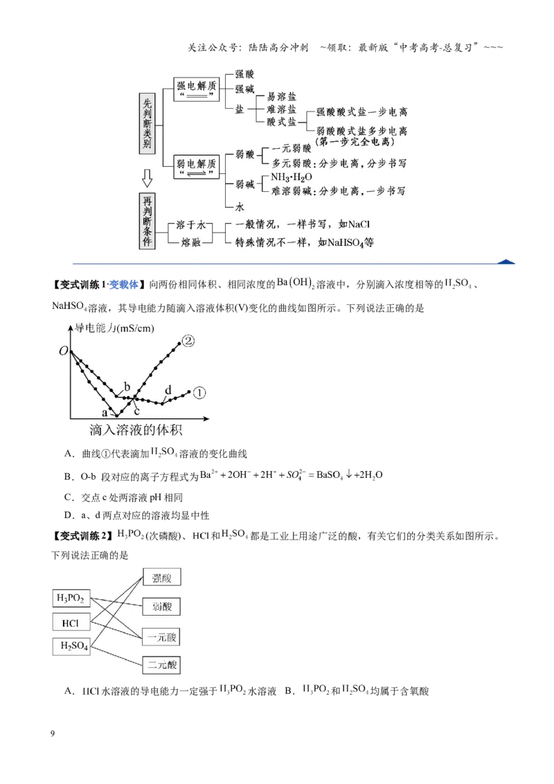 《第02讲离子反应、离子方程式（复习讲义）（湖南专用）（学生版）_05-化学-高考总复习_一轮复习_2026年-化学高考一轮复习_2026年高考化学一轮课件+讲义+练习（湖南专用）-G331》第9页预览
