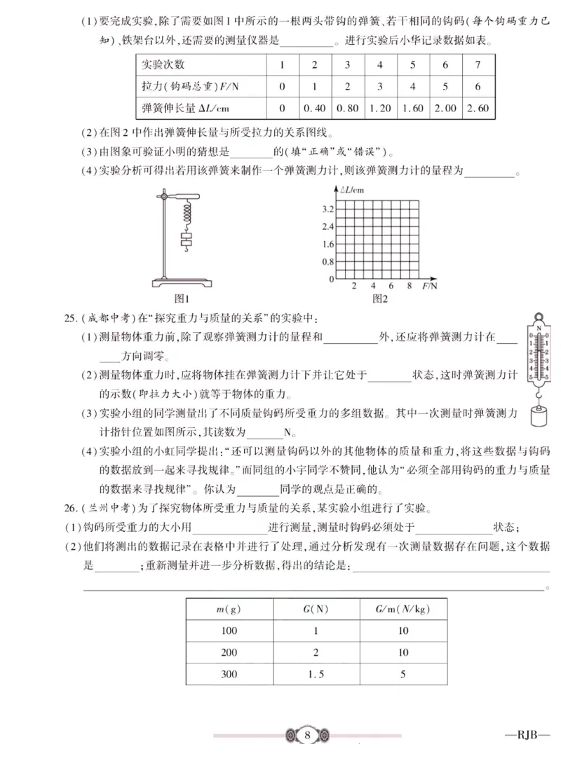 《金榜名卷八年级下册物理人教版_初中全科目同步习题+精品试卷（7-9年级）(1)_25秋初中物理《同步习题+精品试卷》_初中物理试卷人教版_《金榜名卷》》第10页预览