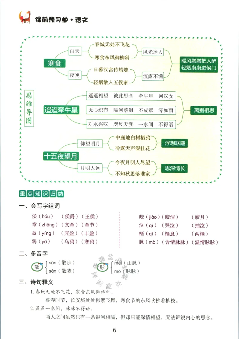 《053.语文红逗号课前预习单六年级下册_小学1-6年级全科全套_1-6年级全科下册_六年级_其他补充资料_语文资料》第9页预览