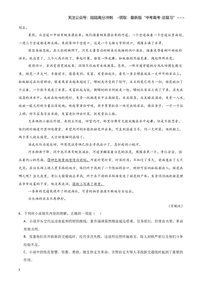 《专题02文学类文本阅读（教师版）（新高考通用）1_专项复习_2026年-语文专项复习_2025年高考语文二模试题分类汇编（新高考专用）_2024版》第3页预览