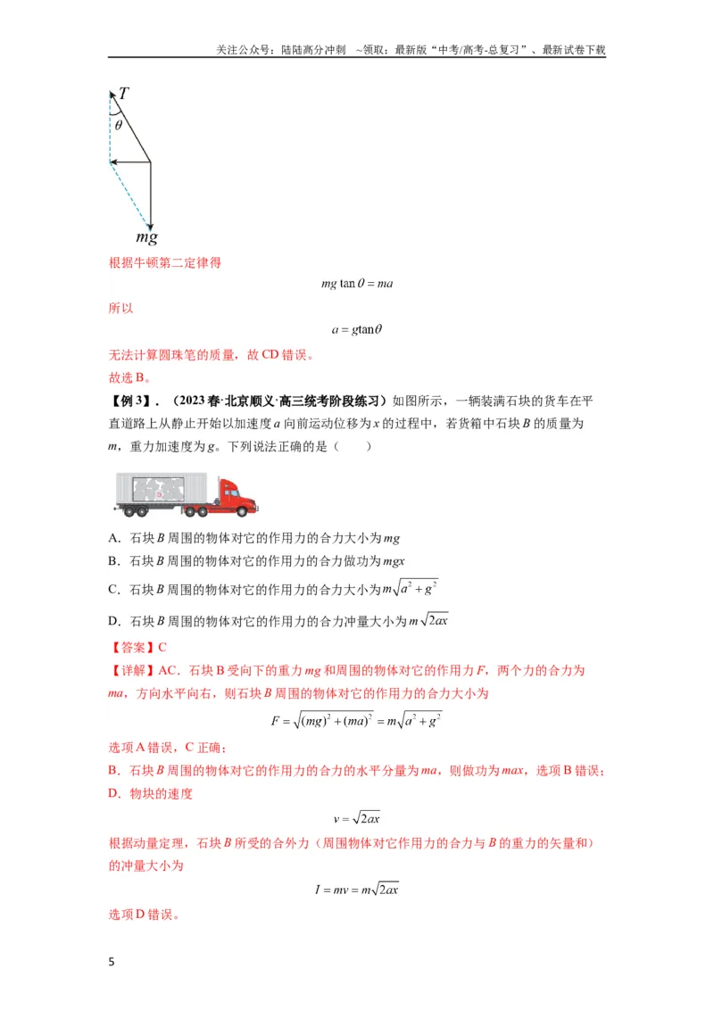 《专题05牛顿运动定律的基本应用（解析版）_04-物理-高考总复习_一轮复习_2024年_2024年高考物理一轮复习热点题型归类训练重点提升_2023版》第5页预览