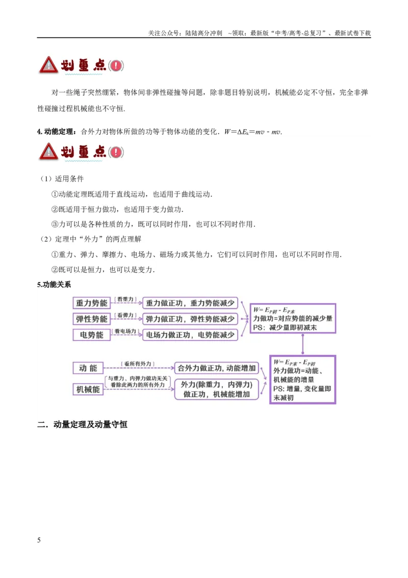 《专题06动量与能量综合运用（讲义）（原卷版）_04-物理-高考总复习_二轮复习_2024年_2024年高考物理二轮复习高频考点追踪与预测（新高考专用）_讲义》第5页预览