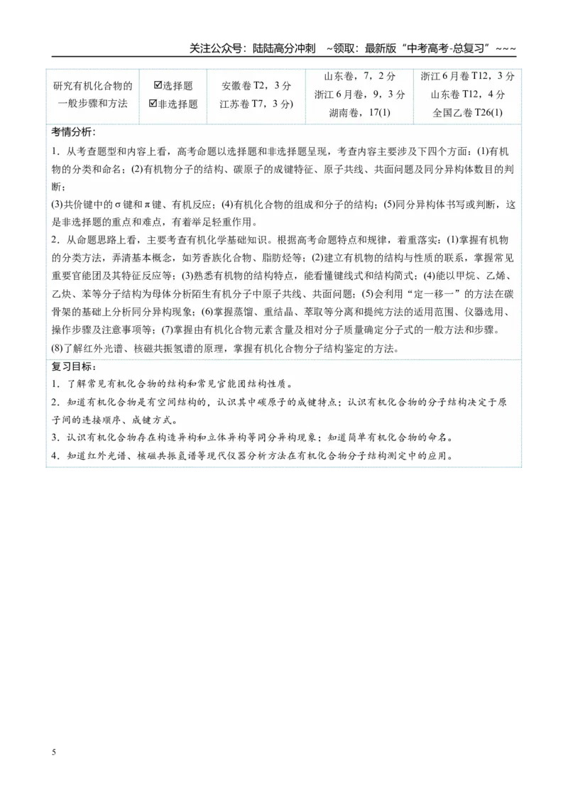 《第01讲有机化合物的结构特点与研究方法（复习讲义）（全国通用）（学生版）_05-化学-高考总复习_一轮复习_2026年-化学高考一轮复习_2026版_第九章有机化学基础》第5页预览