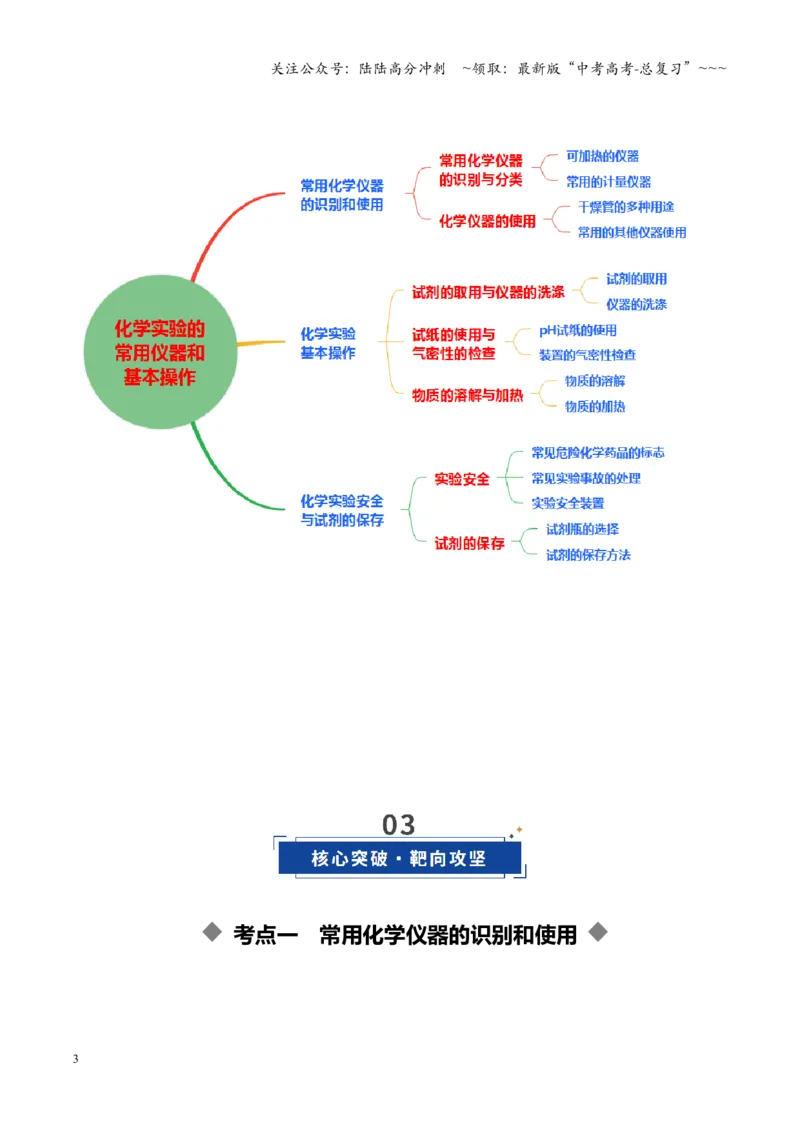 《第01讲化学实验的常用仪器和基本操作（复习讲义）（黑吉辽蒙专用）（教师版）_05-化学-高考总复习_一轮复习_2026年-化学高考一轮复习》第3页预览