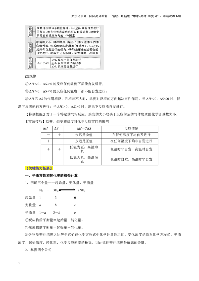 《第20讲化学平衡常数及转化率的计算（讲）-（解析版）_05-化学-高考总复习_一轮复习_2024年_2024年高考化学大一轮复习精讲精练+专题讲座_资料》第3页预览