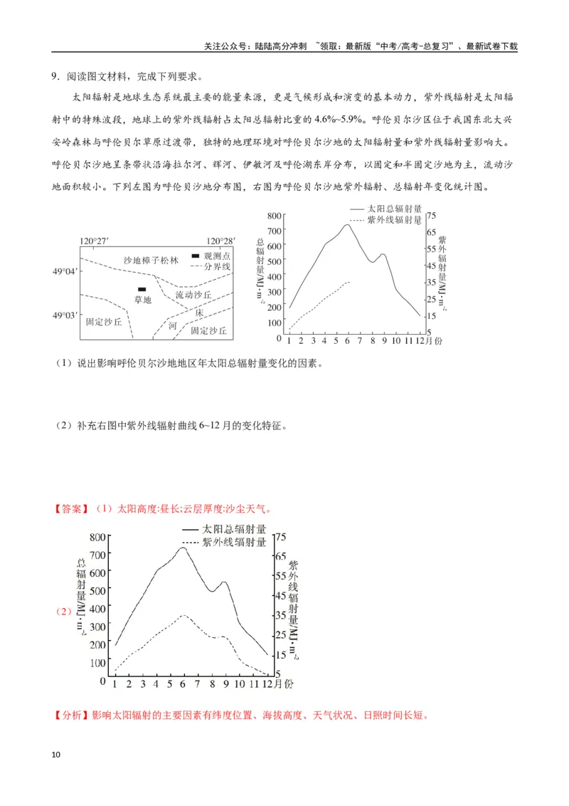 《专题02地球的宇宙环境、演化历史与圈层结构（高频非选择题50题）-（全国通用）（解析版）_07-地理-高考总复习_一轮复习_2024年_2024年高考地理一轮题型突破训练（全国通用）_资料_1-资料》第10页预览