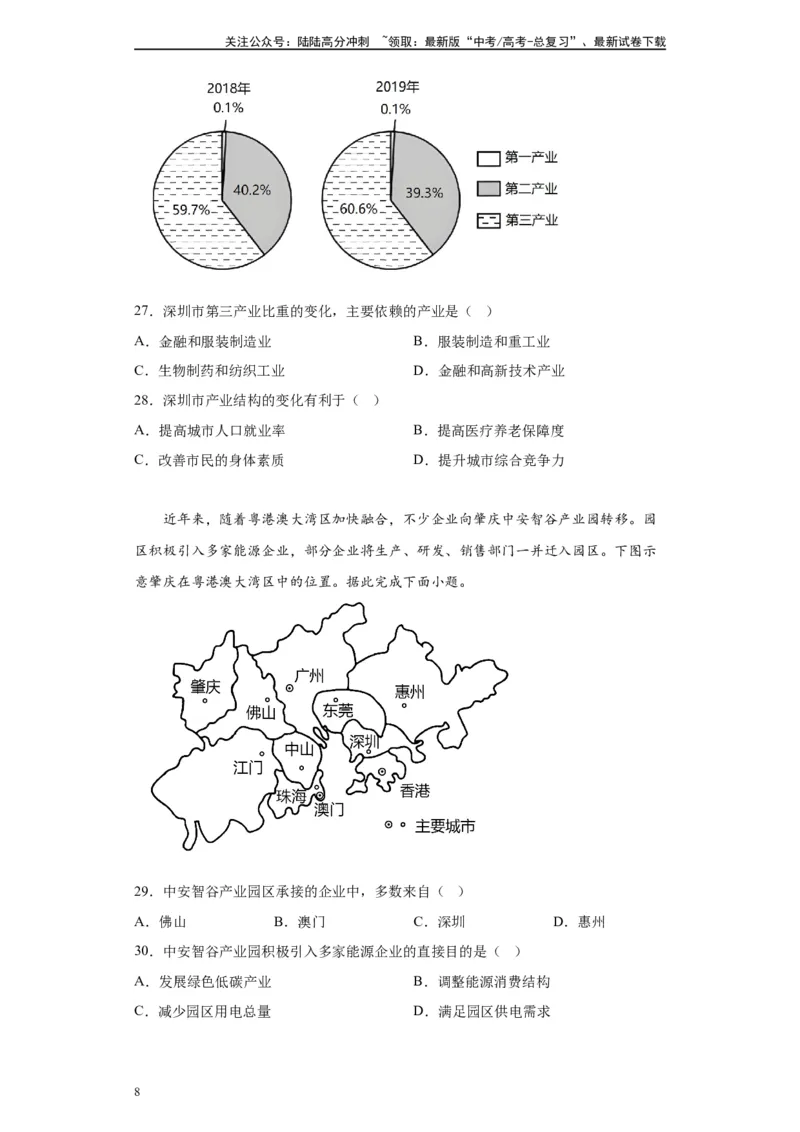 《2024年1月浙江省高考地理真题16-19题变式题_07-地理-高考总复习_专项复习_2024年_2024年地理真题变式题》第8页预览