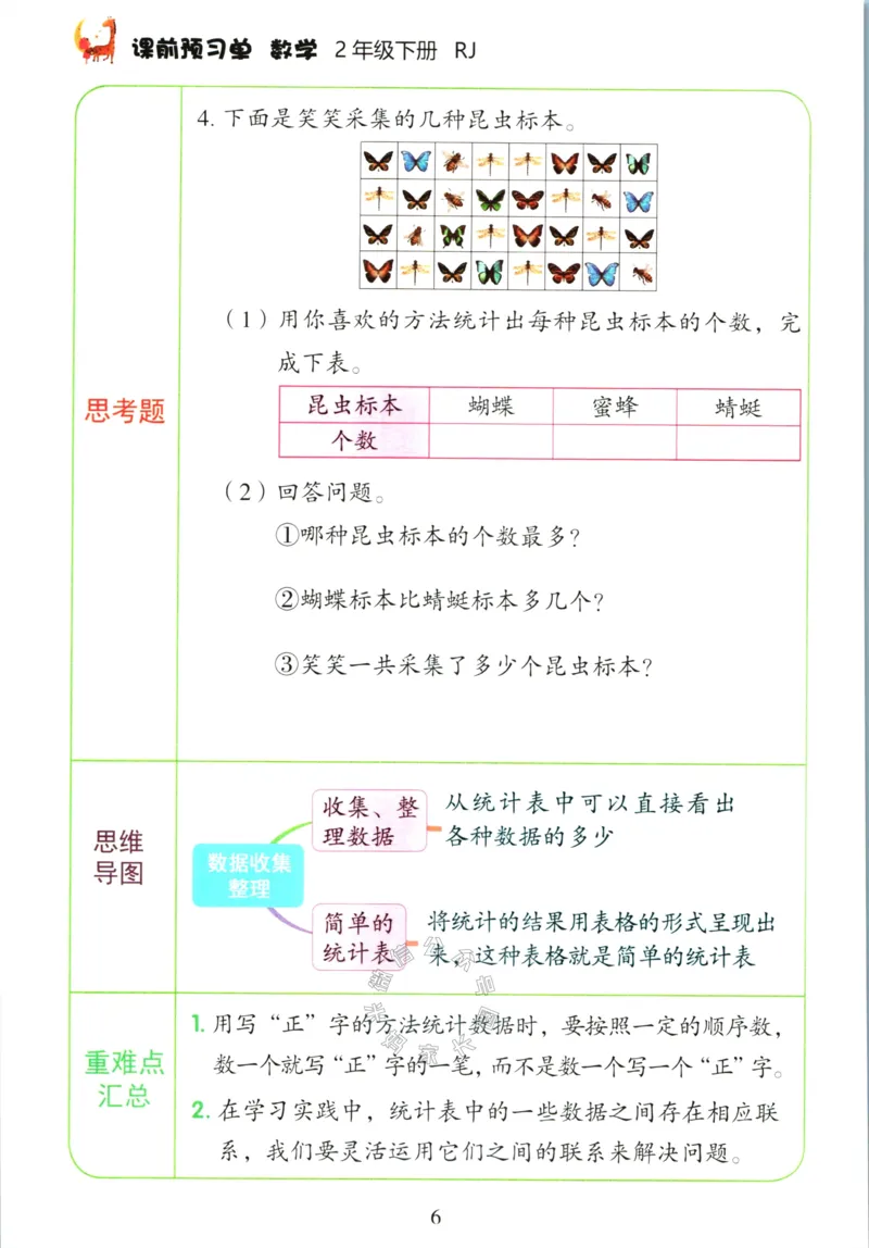 《018.人教版数学红逗号课前预习单二年级下册公众号：米妈家长圈_小学1-6年级全科全套_1-6年级全科下册_二年级_其他补充资料_数学人教版资料》第9页预览