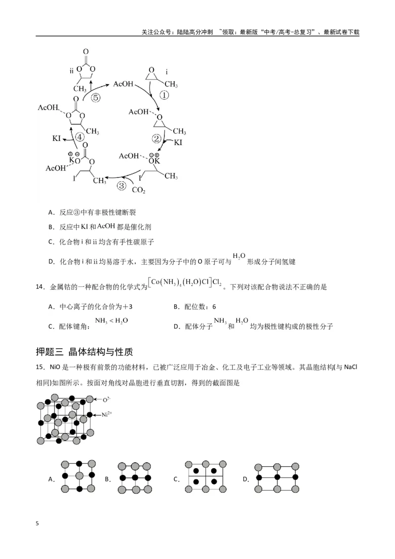 《猜押物质结构与性质（学生版）_05-化学-高考总复习_专项复习_2025年_2025年高考化学抢押秘籍（陕西、山西、宁夏、青海专用）》第5页预览