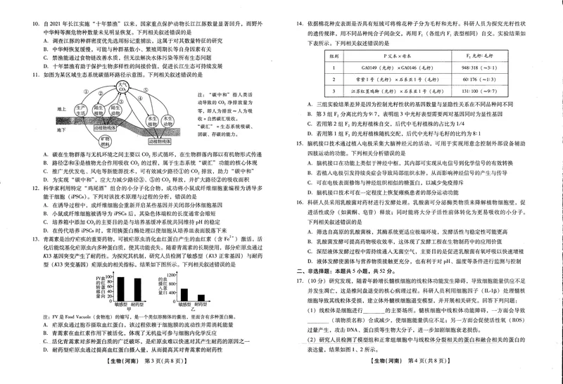 《高三生物试卷（新未来联考）_2024-2027高三（6-6月题库）_2026年05月高三试卷_260514河南高三金科新未来联考&琢名小渔（涿名小鱼）高三5月联考（全科）》第2页预览