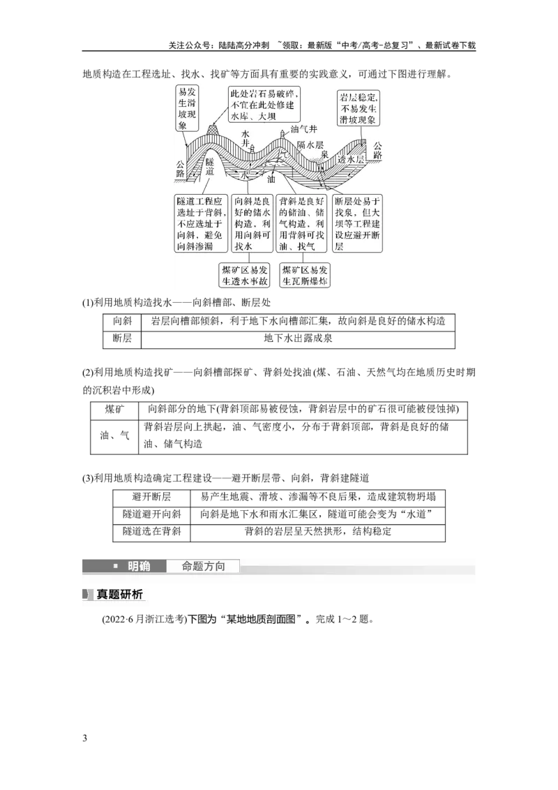《2024年高考地理一轮复习（新人教版）第1部分　第5章　第2讲　课时26　地质构造与地貌_07-地理-高考总复习_一轮复习_2024年_2024高考地理大一轮复习课件讲义新人教版知识总结_教师版》第3页预览